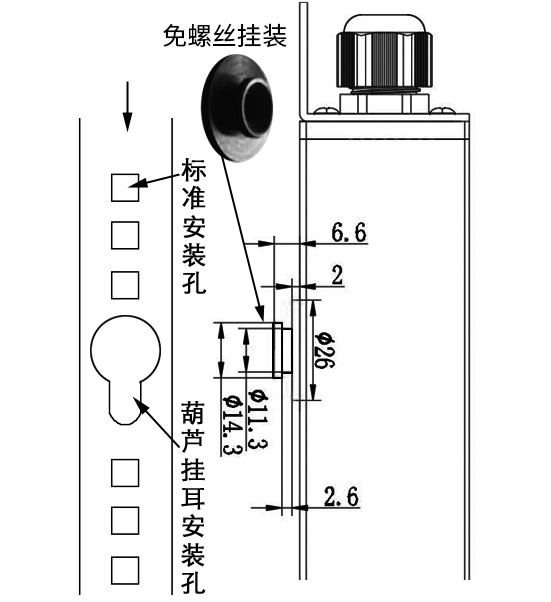 PDU竖装 葫芦挂装