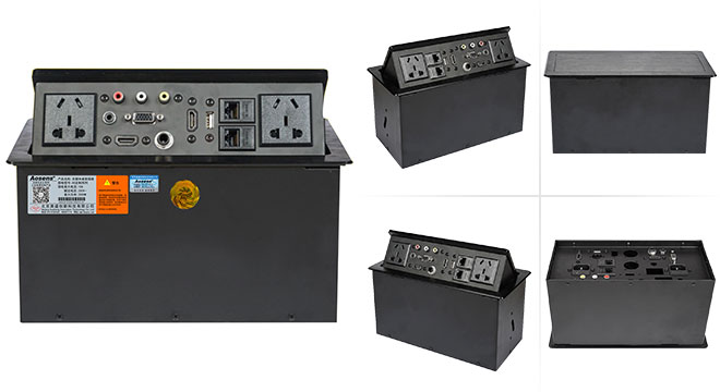 气撑弹起式AS-ZH-305桌面插座