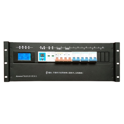 定制4U06 标准机柜配电单元 防雷计数 电流电压显示 手动互锁双电源切换箱