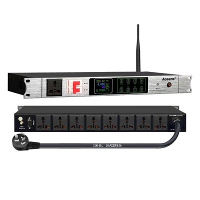 奥盛8+1路时序电源支持WIFI网络APP管理 过载保护延时上电PDU RS232串口