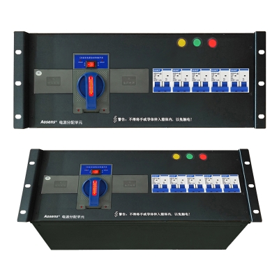 奥盛63A三相ATS双电源自动转换配电单元4U机架式市电UPS电源切换