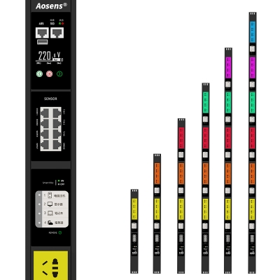 奥盛API系列竖装智能网络远程监控PDU电源4位 8位 12位 16位 20位24位定制PDU