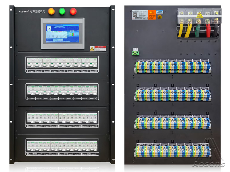 定制 机架式大功率配电盘大屏显示 端子输入 输出配电单元