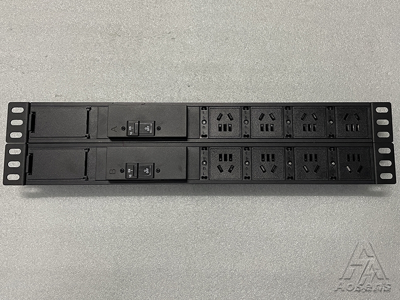 2023.06.20 奥盛8位五孔智能PDU 短路保护 接线盒输 AS-2.4U-H8DY2G320