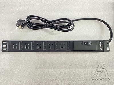 定制 奥盛基础PDU 短路保护5位五孔 AS-1.2U-H5WR5G160-7896