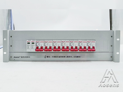 定制3U机架式德力西电源分配单元 2P空开输入防雷保护输出6回路