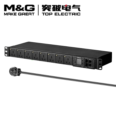 07TG130901突破PDU机柜插座/16A/8联/智能监控/黑色/3*2.5/3米线/国标16A插头