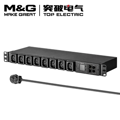 07TG130902突破PDU机柜插座/16A/8联/智能监控/黑色/3*2.5/3米线/国标16A插头